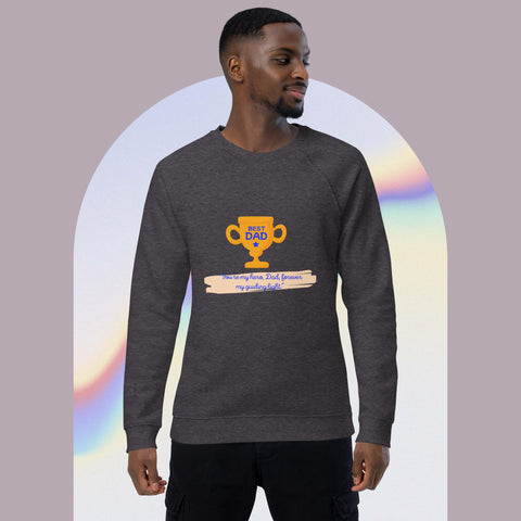 Image of Best Dad || Unisex organic raglan sweatshirt || Father's Day Gift