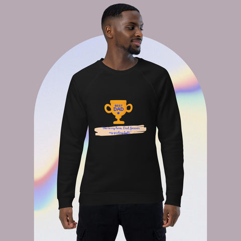 Image of Best Dad || Unisex organic raglan sweatshirt || Father's Day Gift
