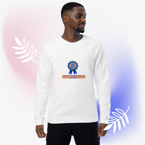 Image of My Hero Dad || Unisex organic raglan sweatshirt || Father's Day Gift